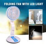 Rechargeable Folding Fan with LED Light