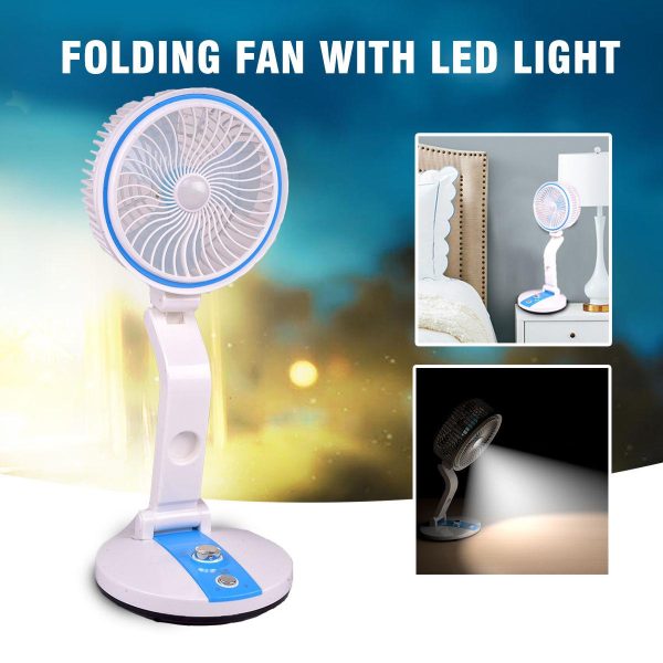 Rechargeable Folding Fan with LED Light